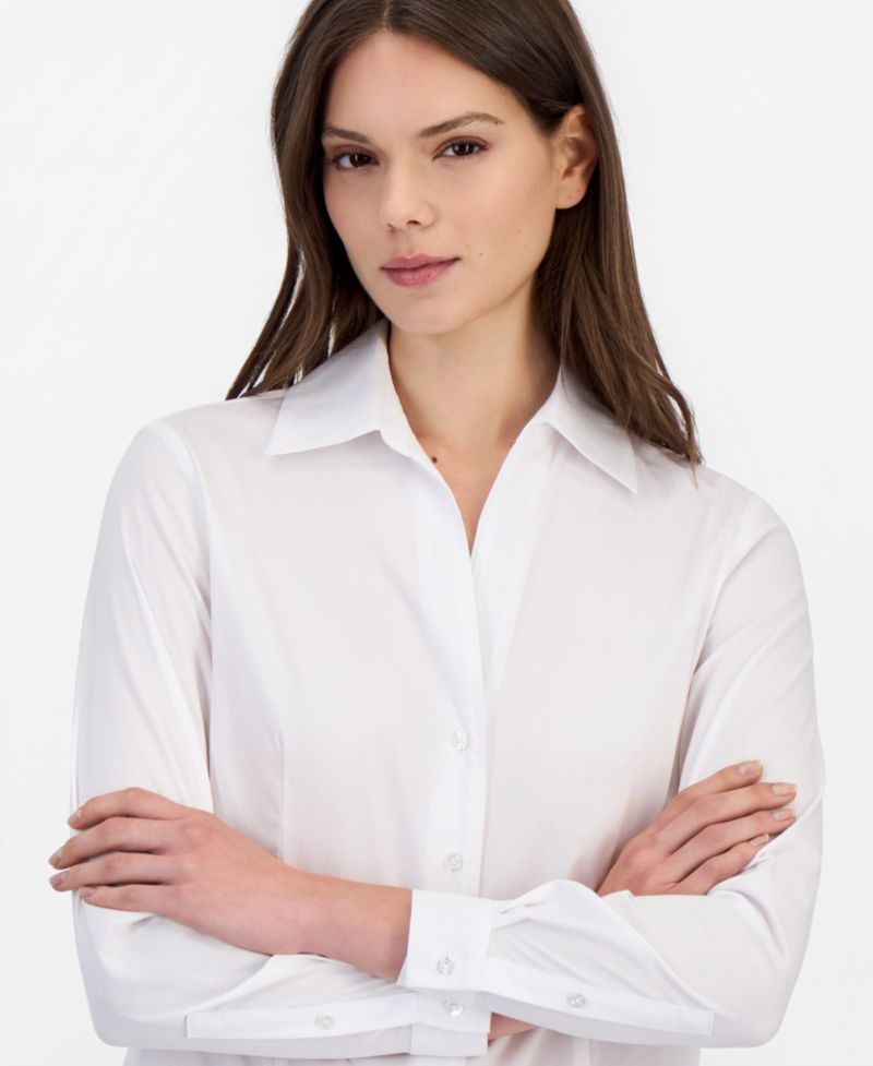 Women's Button-Front Long-Sleeve Shirt