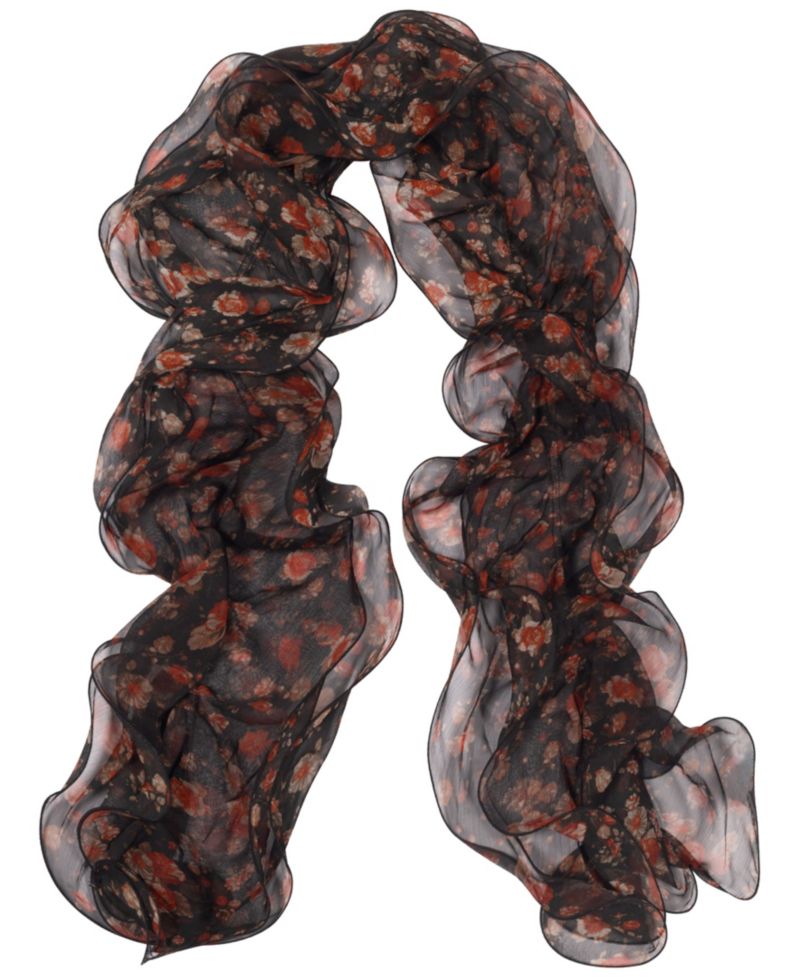 Floral Ruffle Scarf