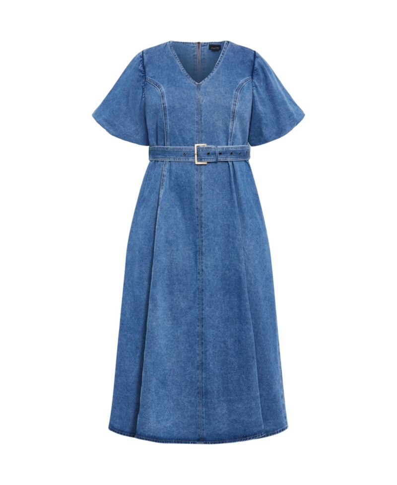 Women's Denim Delilah Midi Dress