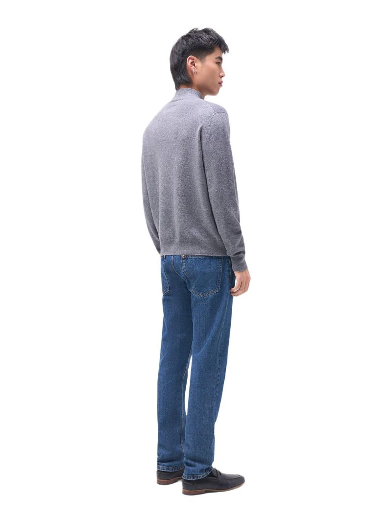 Men's Timeless Mock Neck Cashmere Sweater