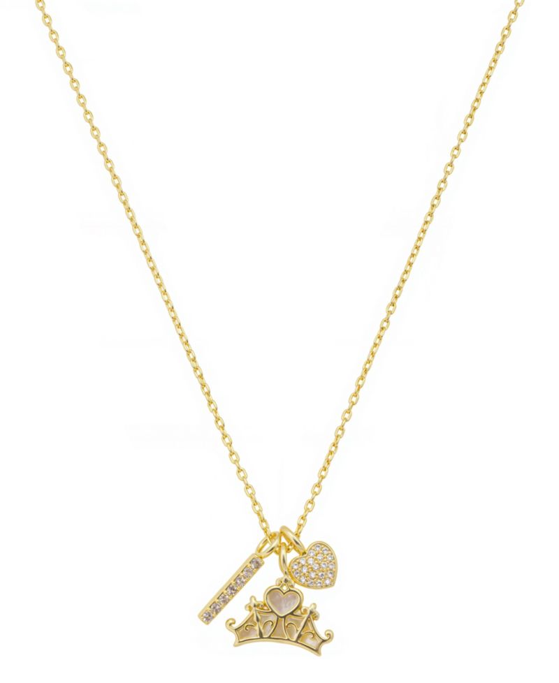 Princess Cubic Zirconia Pendant Charm Necklace