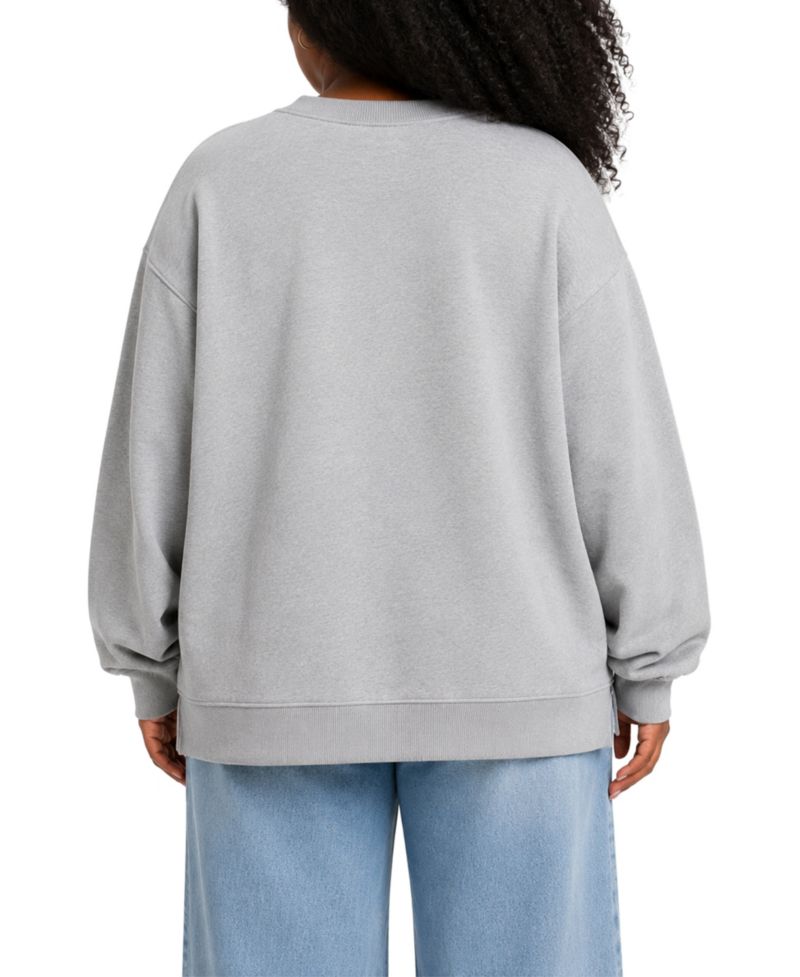 Plus Size Snoopy Oversized Graphic Long-Sleeve Sweatshirt