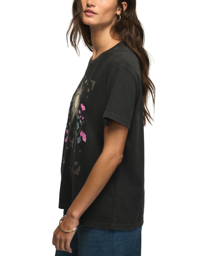 Women's Celestial Lucky Sun Boyfriend Graphic T-Shirt