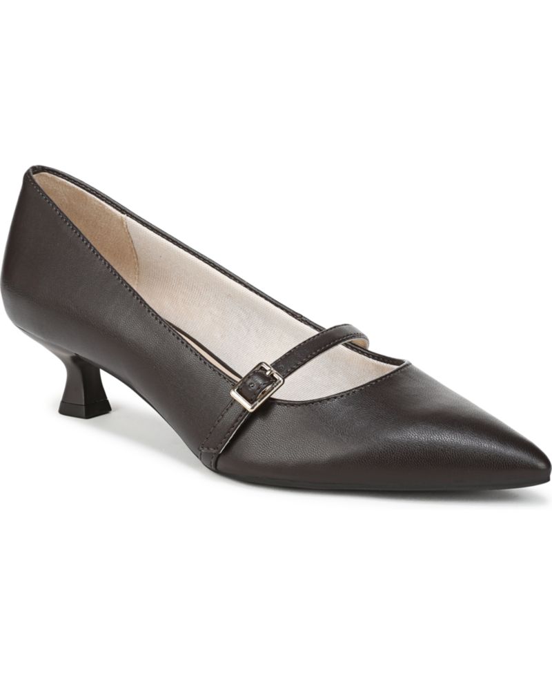 Women's Madelyn Mary Jane Pointed Toe Kitten Heel Pumps