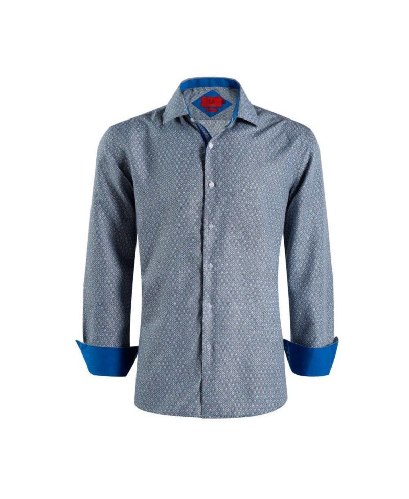 Men's Slim Fit Geometric Print Shirt