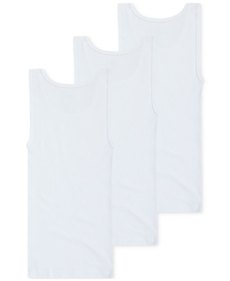 Big Boys Tank Undershirts, Pack of 3