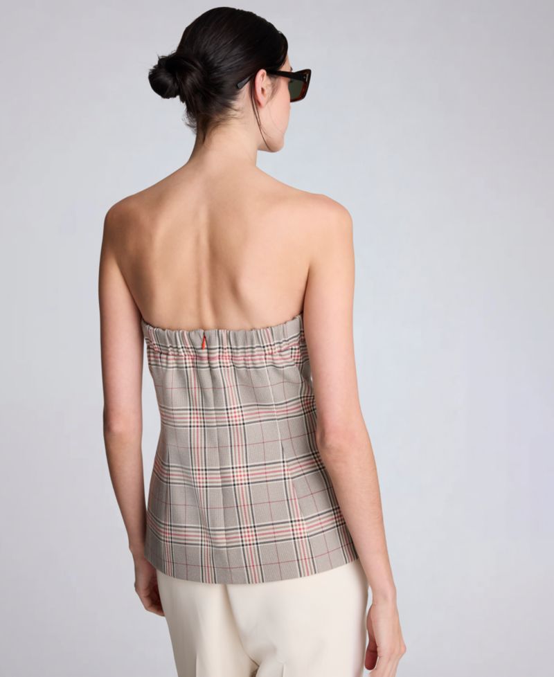 Women's Strapless Button-Front Shirt Vest