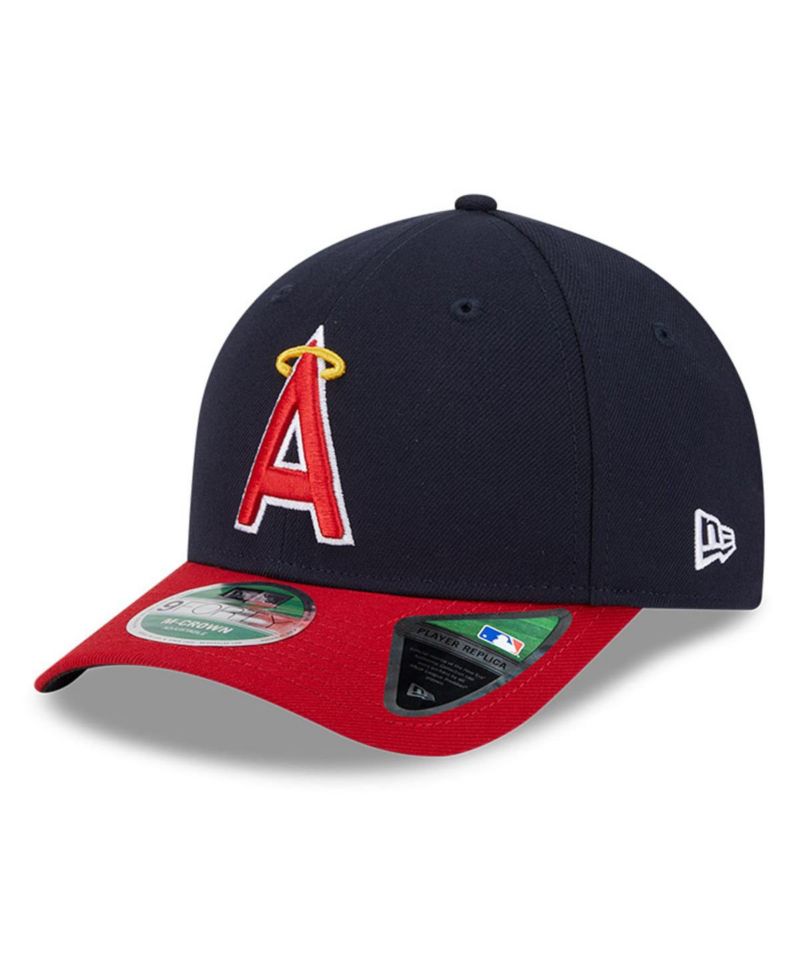 Men's Navy/Red Los Angeles Angels Player Replica 9Forty Adjustable Hat