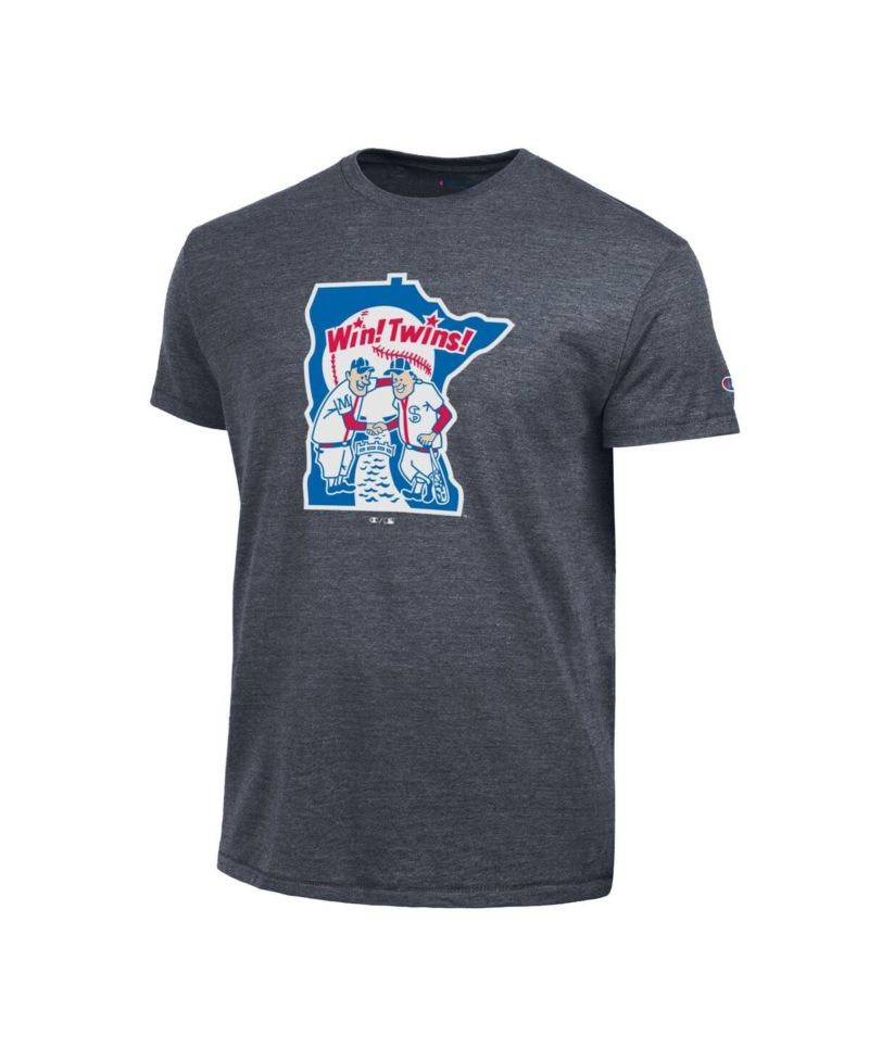 Men's Navy Minnesota Twins Cooperstown Logo Tri-Blend T-Shirt