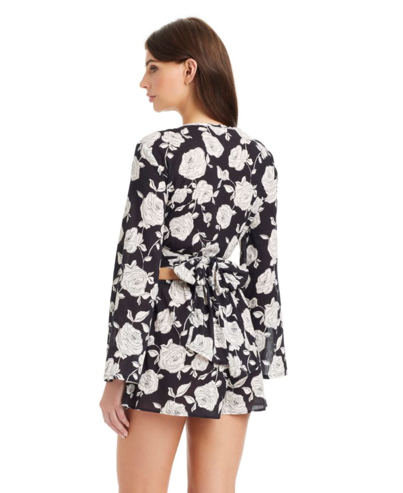 Women's Among Roses Swim Cover-Up Wrap Skort