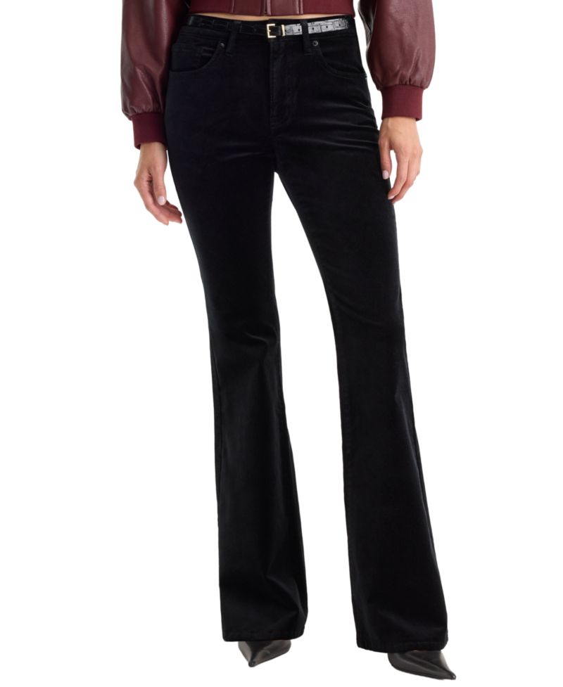 Women's Good Legs High-Waisted Velvet Flare Jeans