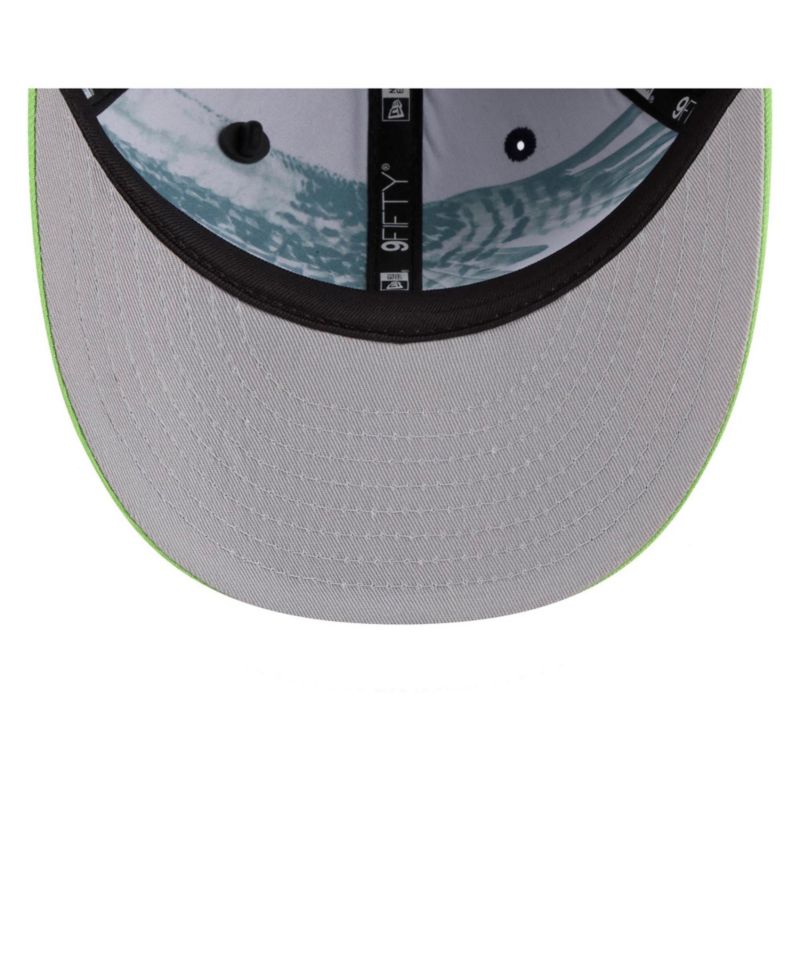 Men's College Navy/Neon Green Seattle Seahawks 2026 NFL Draft On Stage Pre-Curved 9FIFTY Snapback Hat