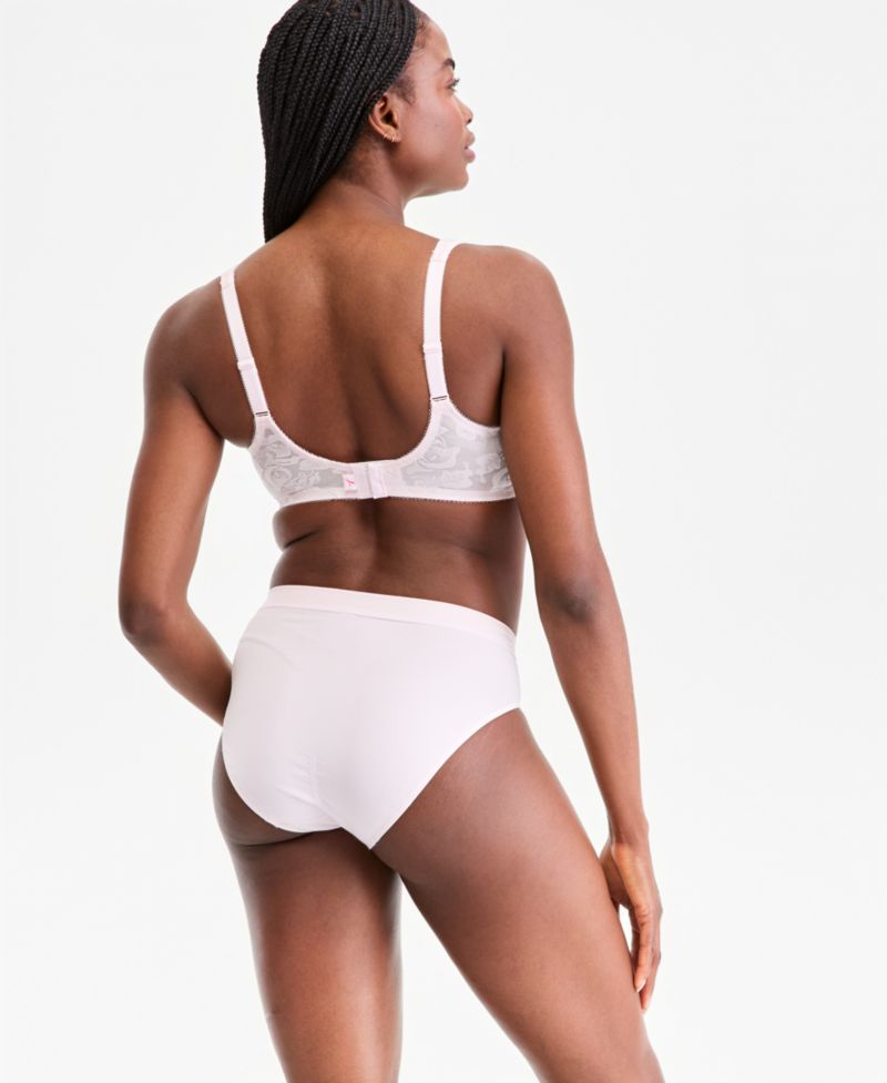 Women's Awareness Full Figure Seamless Underwire Bra & B-Smooth High-Cut Brief Underwear