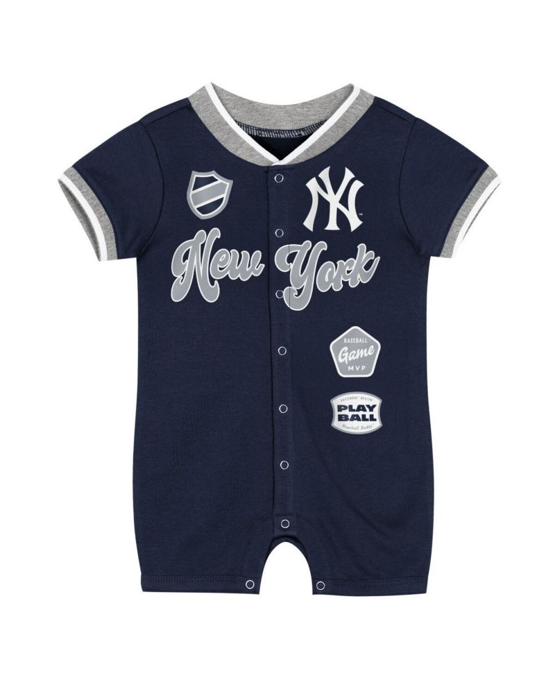 Baby Boys and Girls Navy New York Yankees Pinch Coverall