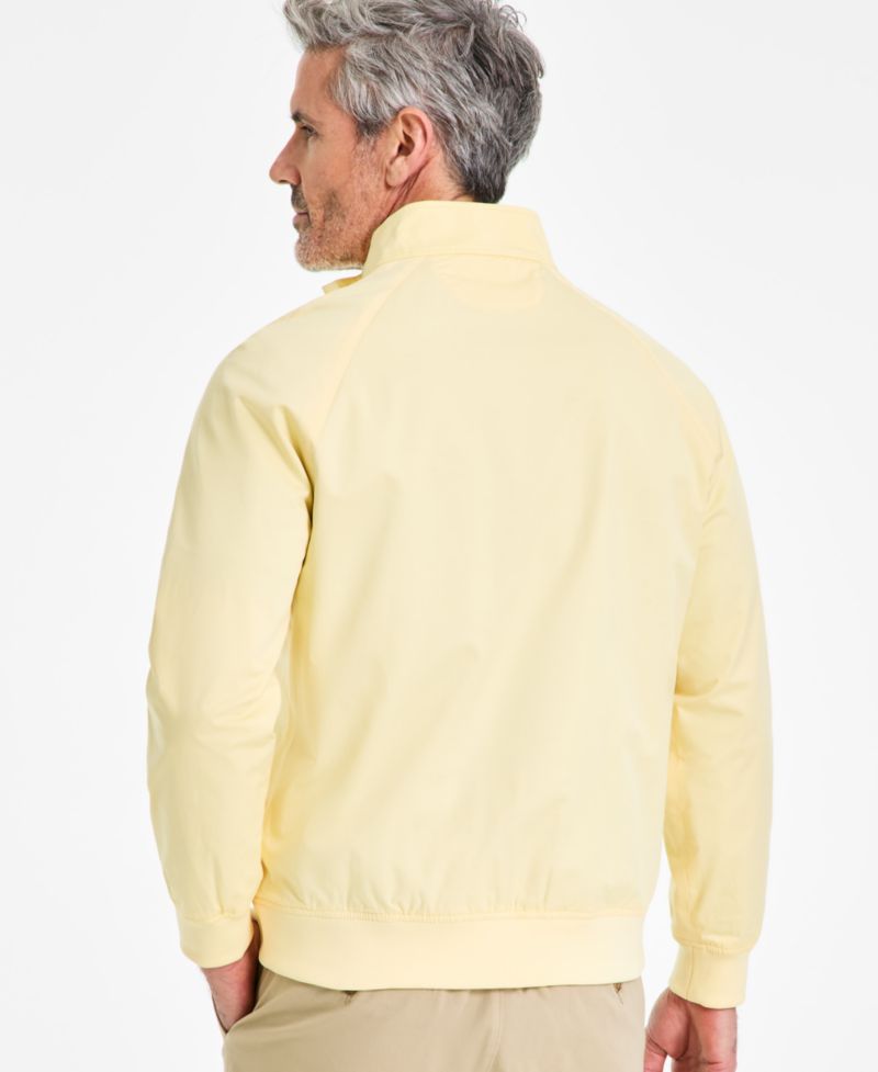 Men's Cotton-Blend Harrington Mock-Neck Jacket