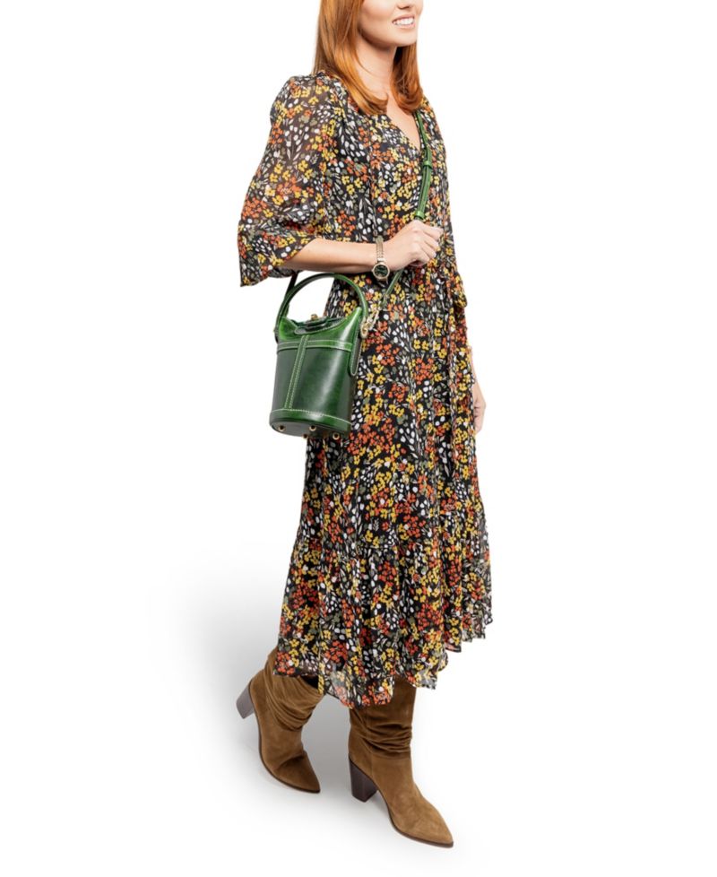 Begonia Vintage Bucket Crossbody Bag