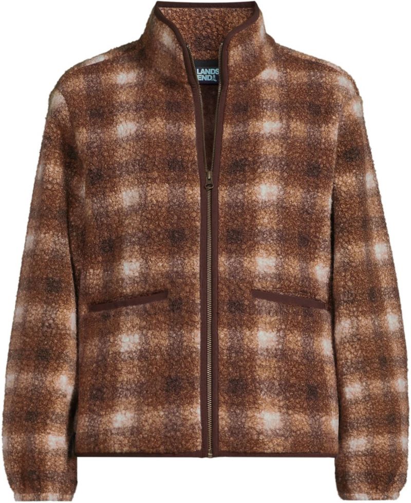 Women's Print Boucle Fleece Jacket