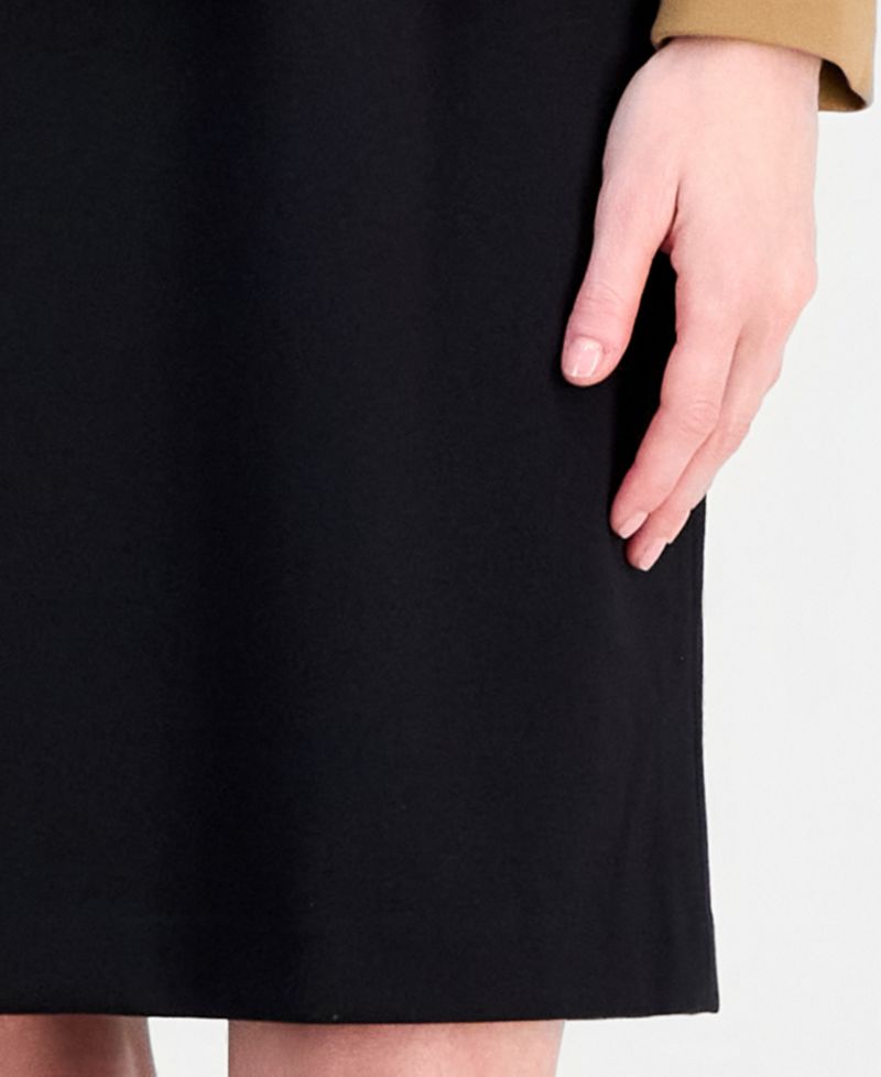 Women's Colorblock One-Button Peplum Jacket and Dress, 2-Piece Set