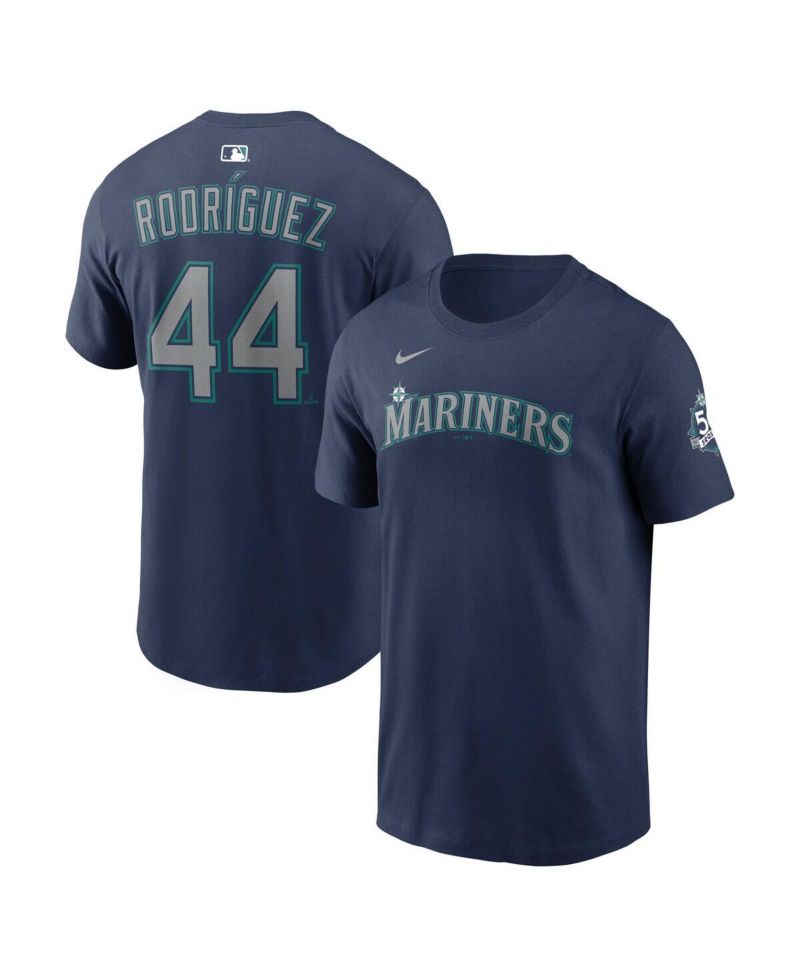 Men's Julio Rodríguez Navy Seattle Mariners 50th Season Name & Number T-Shirt