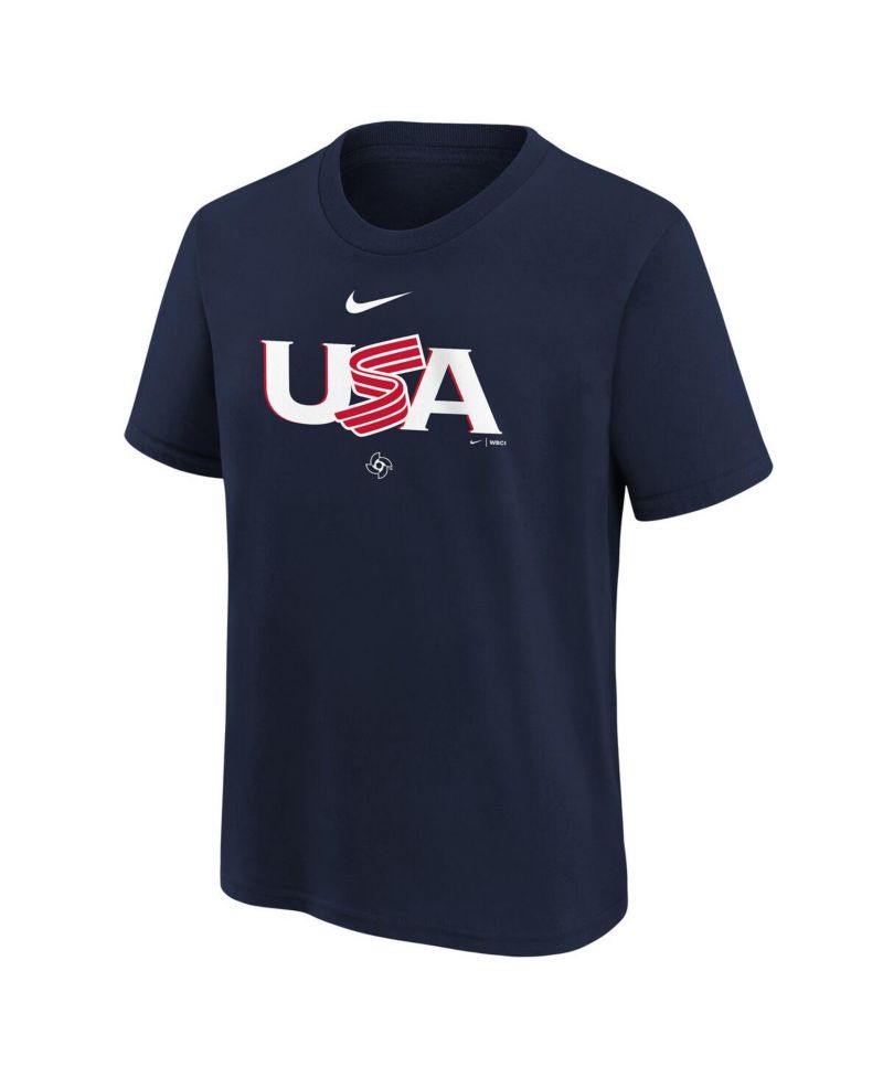 Big Boys and Girls Navy USA Baseball 2026 World Baseball Classic Country T-Shirt