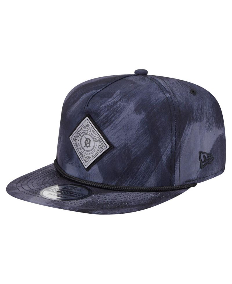 Men's Navy Detroit Tigers Printed Golfer Snapback Hat