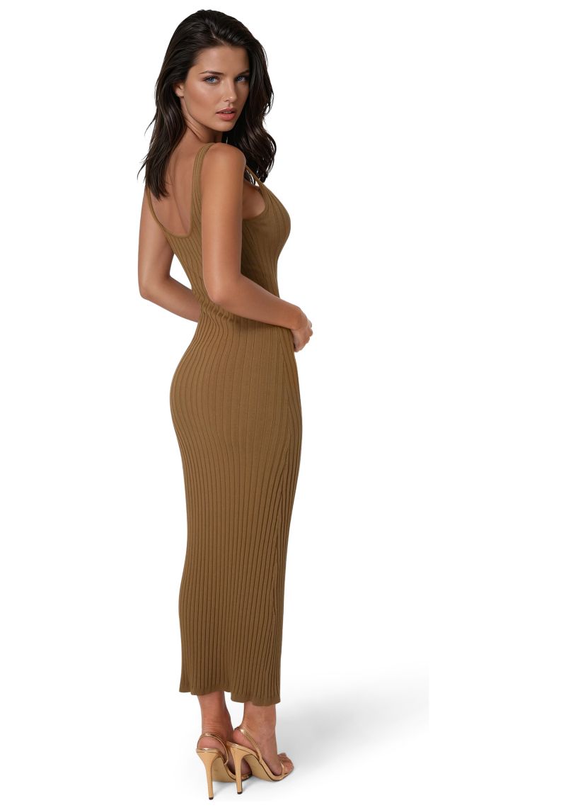 Women's Crochet U-Neck Maxi Dress