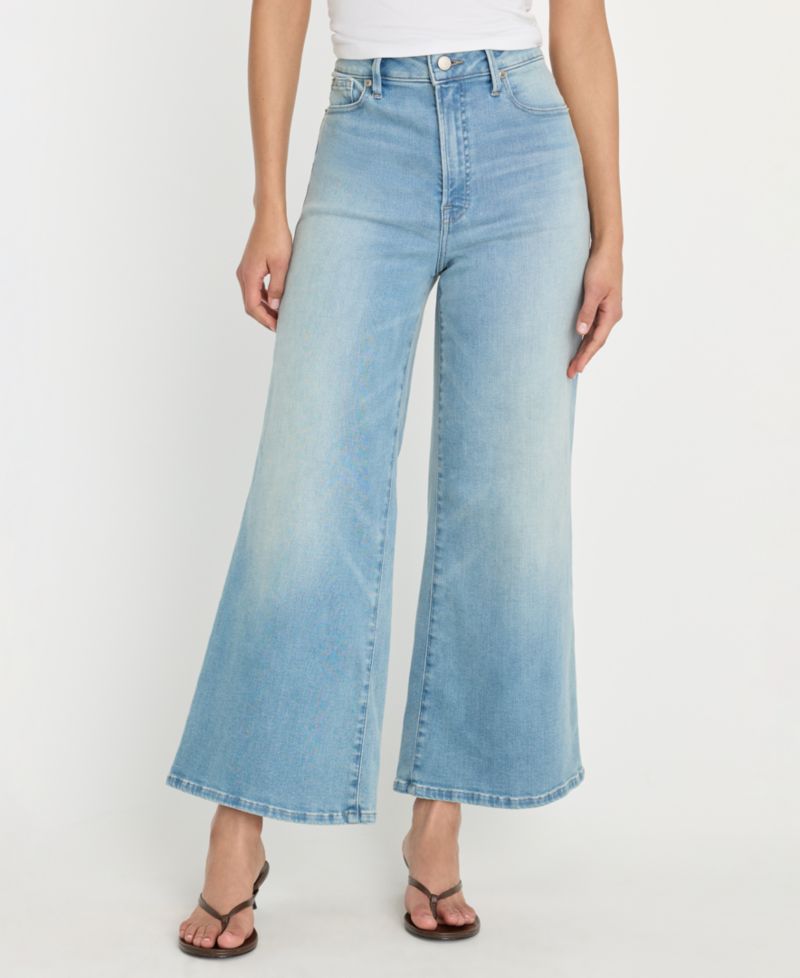 Women's Soft Tech Good Waist Palazzo Cropped Jeans
