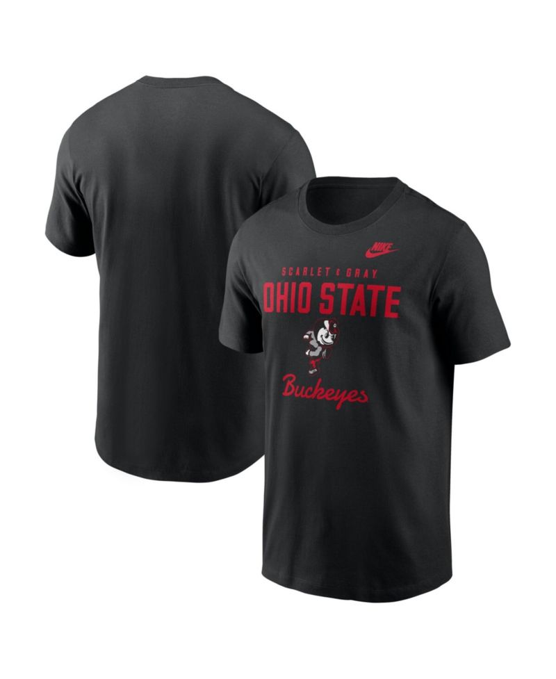 Men's Black Ohio State Buckeyes Legacy Stacked Established T-Shirt