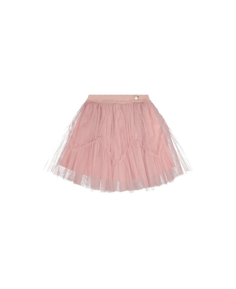 Little and Big Girl ( size 6 to 12 ) Mesh Skirt Pale Dusty