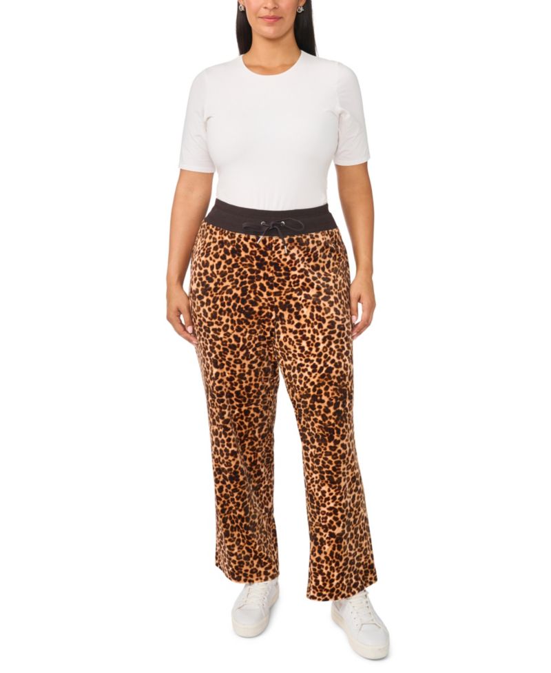 Plus Size Straight-Leg Drawstring Lounge Pants