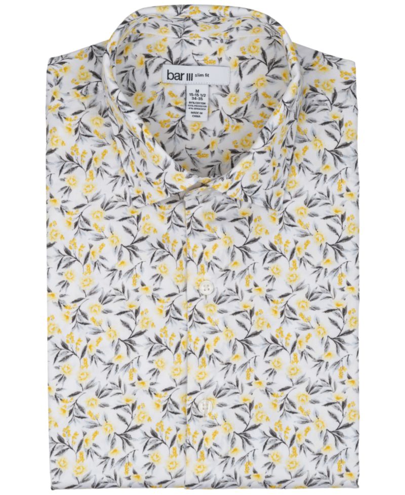 Men's Slim-Fit Florian Ditsy Dress Shirt