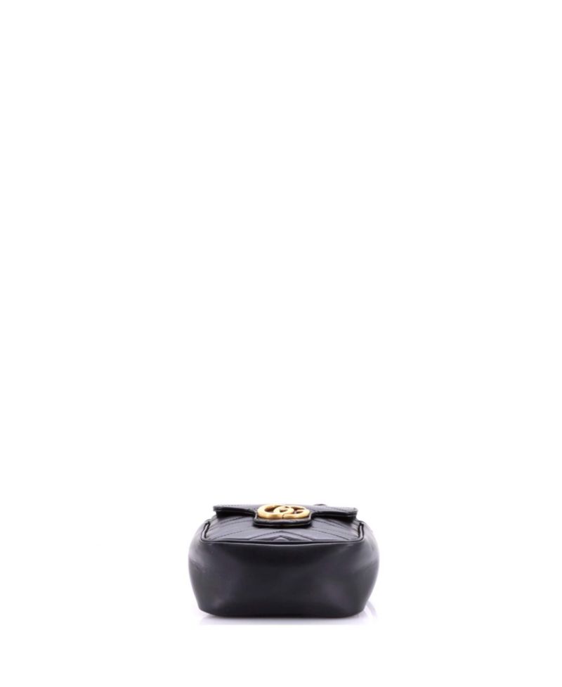 Mini GG Marmont Front Pocket Bucket Bag Matelasse Leather