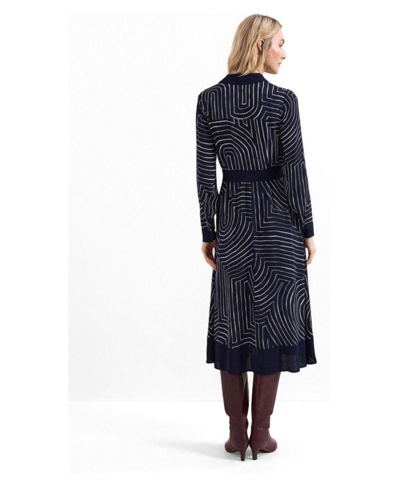 Women's Charlotte Long-Sleeve Belted Midi Dress