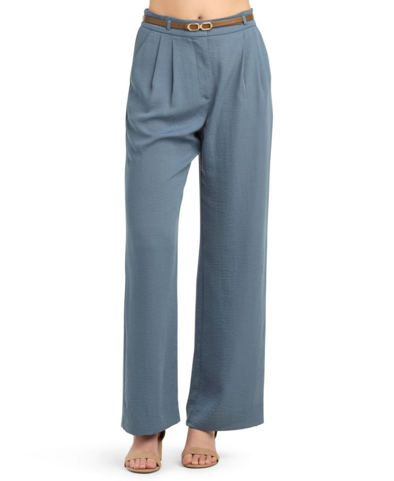 Juniors' Pleated Wide-Leg Pants
