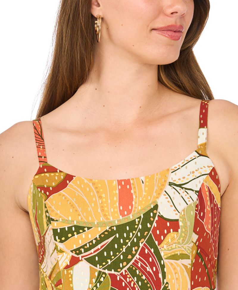 Women’s Floral Challis Smocked Maxi Dress