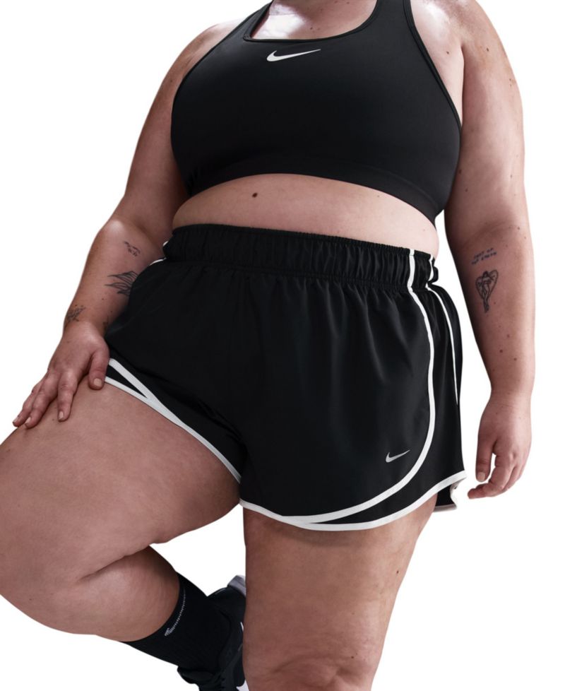 Plus Size Tempo Dri-FIT Mid-Rise Brief-Lined Running Shorts