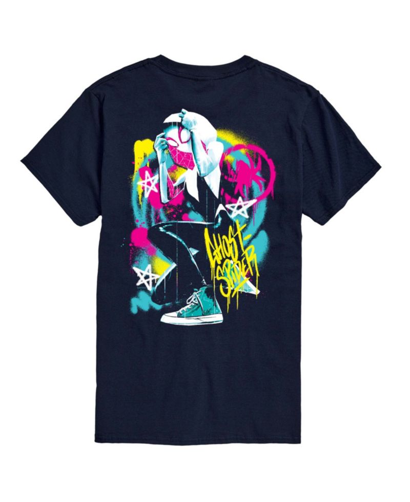 Men's Ghost Spider Spray Paint Short-Sleeve Graphic T-Shirt