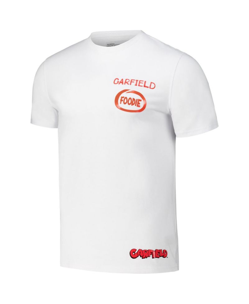 Men's White Garfield Foodie Regular Fit T-Shirt