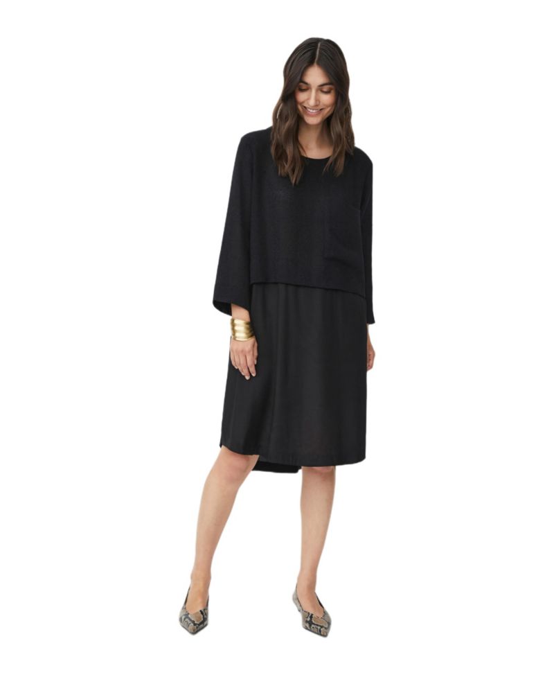 Women's MaNonah 3/4 Sleeve Layered Dress
