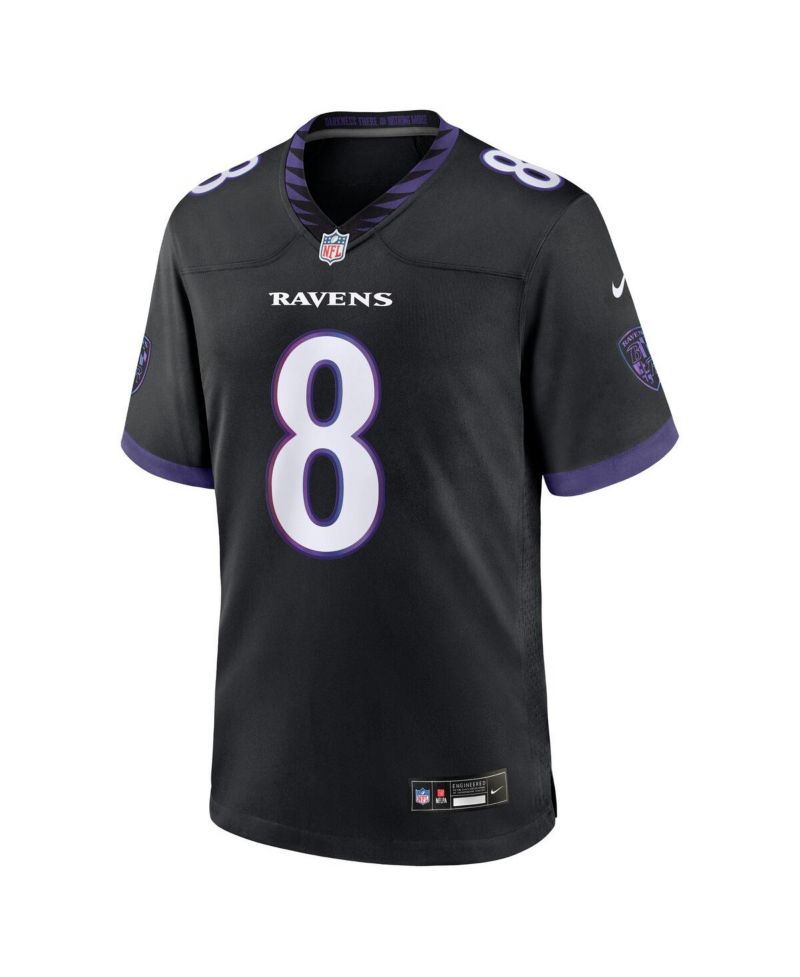 Men's Lamar Jackson Black Baltimore Ravens Alternate Game Jersey