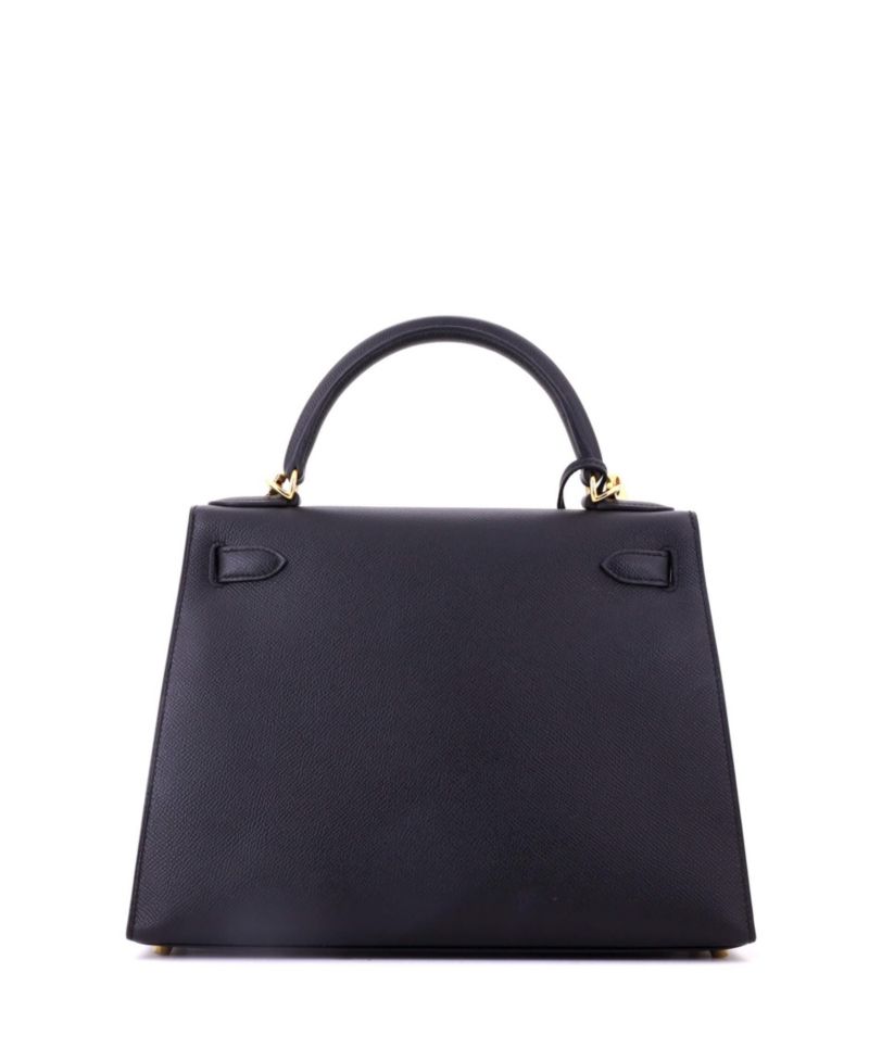 Kelly 28 Handbag Black Epsom with Gold Hardware