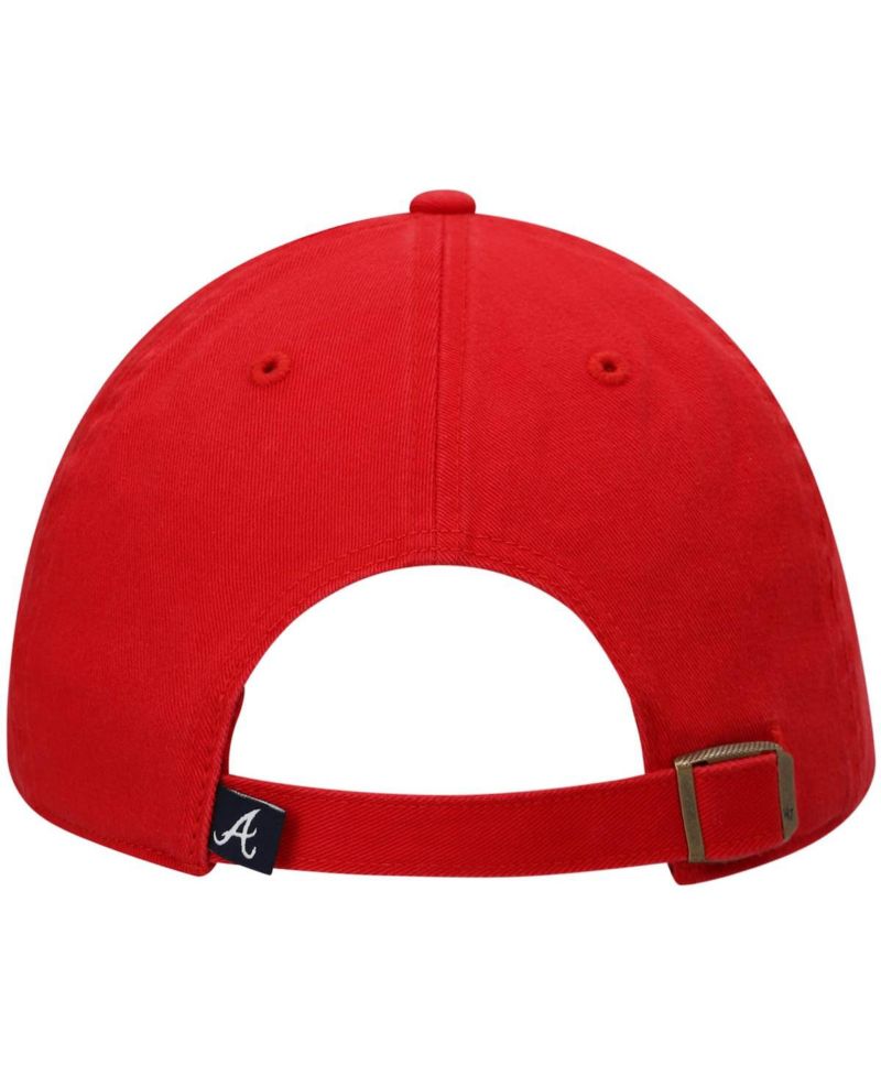 Men's '47 Red Atlanta Braves Team Clean Up Adjustable Hat