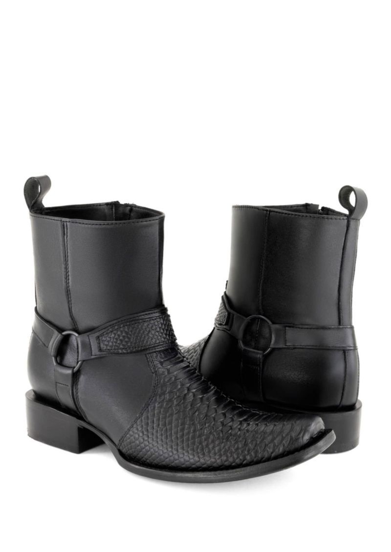 Men's Boots Croco embossed Leather