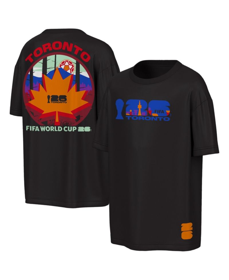 Men's Black FIFA World Cup 2026 Toronto Big City Poster T-Shirt