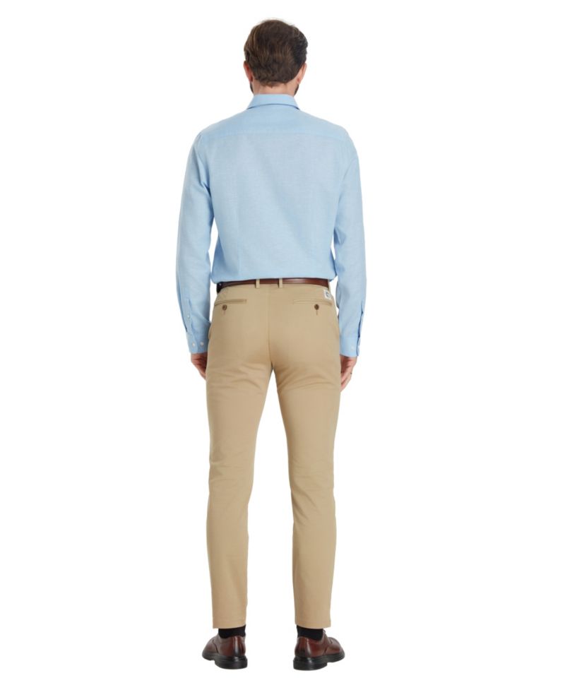 Men's Slim-Fit Linen Dress Shirt