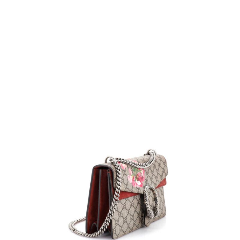 Small Dionysus Bag Blooms Print GG Coated Canvas