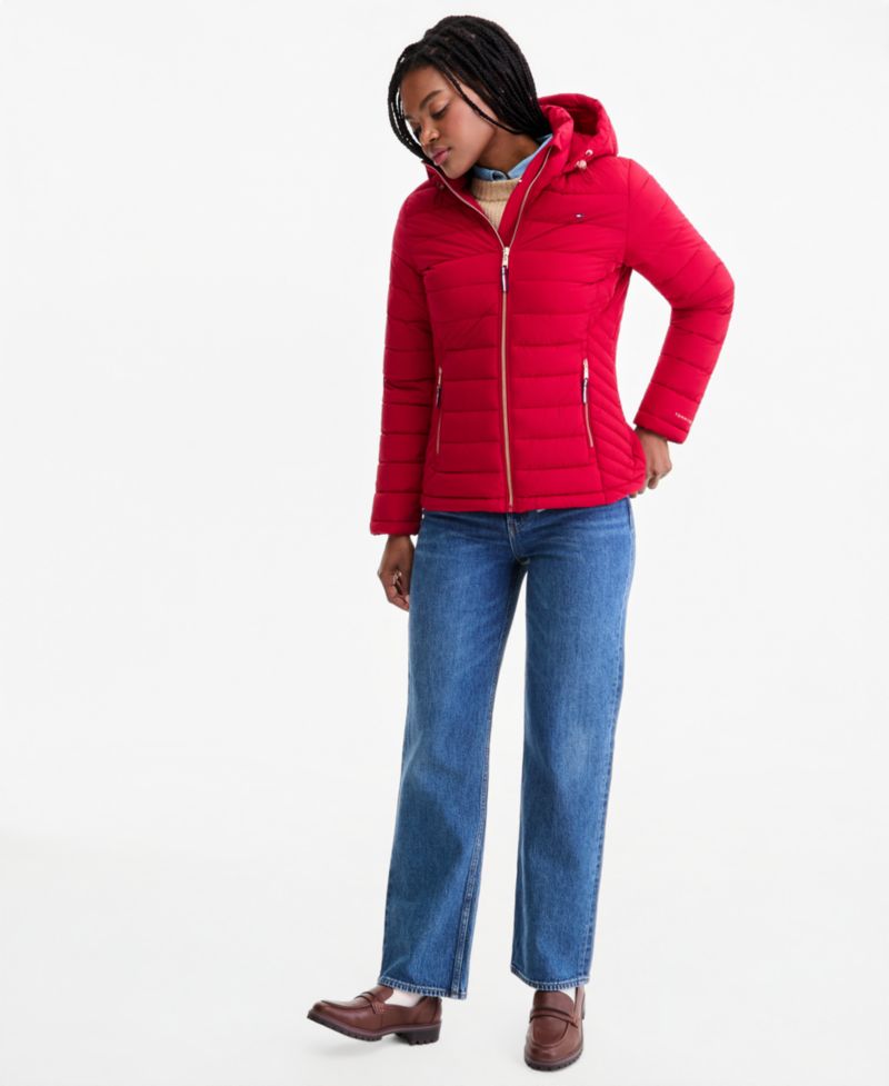 Women's Hooded Packable Puffer Coat, Created for Macy's