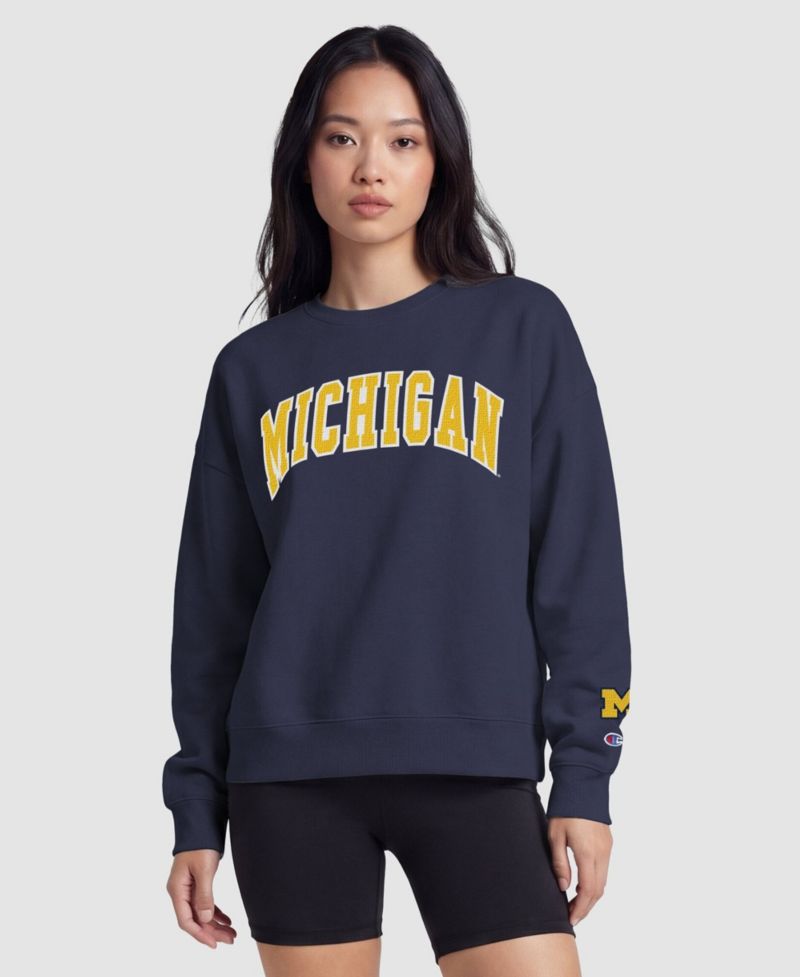 Women's Navy/Gold Michigan Wolverines Sweatshirt