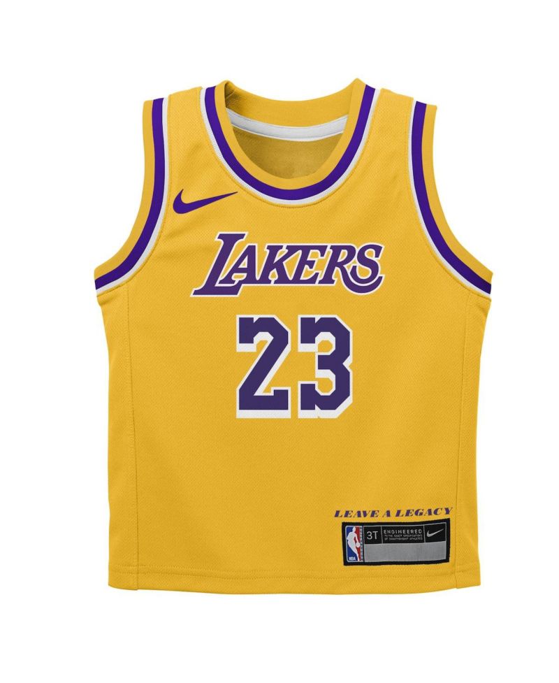 Little Boys and Girls LeBron James Gold Los Angeles Lakers Dri-FIT Swingman Player Jersey - Icon Edition