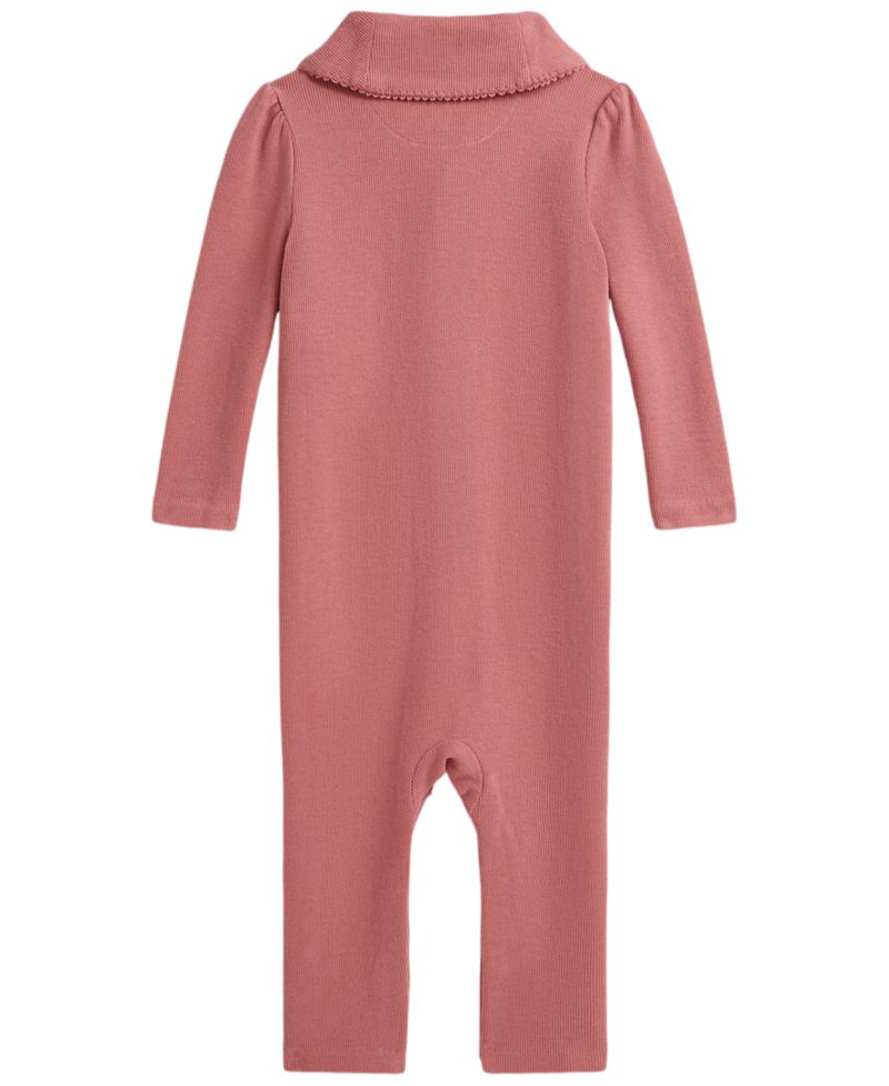 Baby Girls' Estate Rib Shawl Collar Coverall
